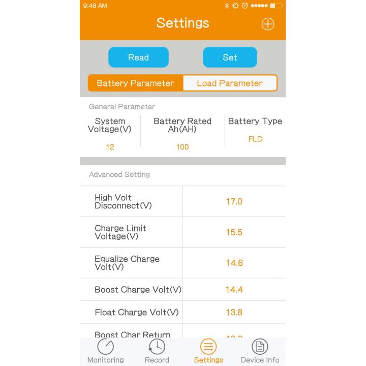 Bluetooth-adapter voor SRNE-controllers