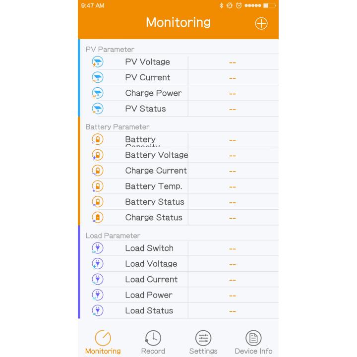 Bluetooth-adapter voor SRNE-controllers