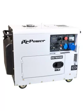 Groupe Électrogène Diesel ITC Power 8 kVa Monophasé 230V Insonorisé AVR DG-7800SE