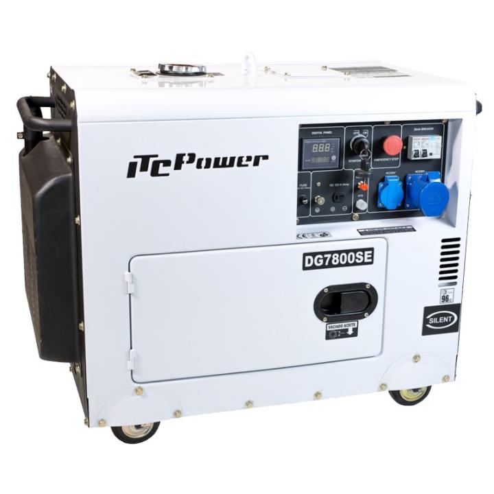 Grupo electrógeno mono insonorizado DG-7800SE de 6,5 kW