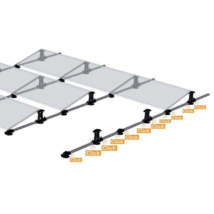 Structure for solar panel installation