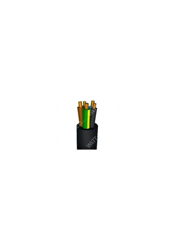 Câble souple Néoprène noir H07RN-F  ECA 5G4 450/750V au mètre
