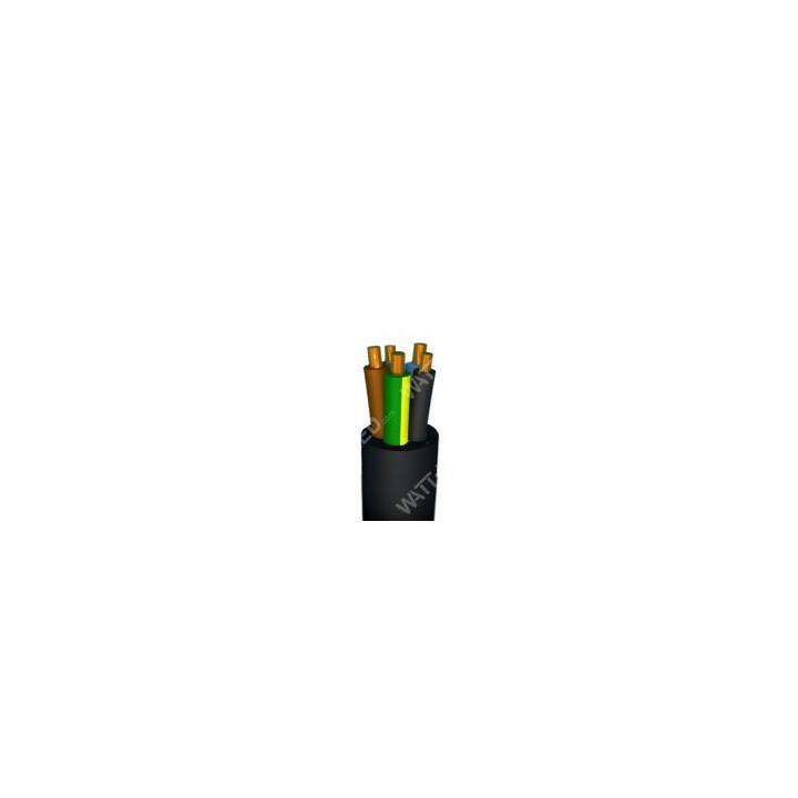 Flexibele zwarte neopreen kabel H07RN-F ECA 5G4 450/750V per meter