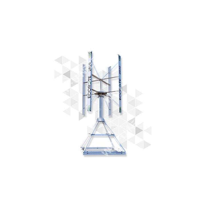 Ecorote wind mast with flat roof structure 