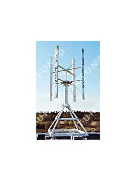 Ecorote wind mast with flat roof structure 