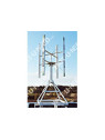 Ecorote wind mast with flat roof structure with ballasts
