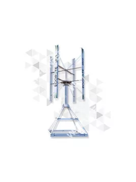 Mástil de viento ecorote con estructura plana de techo 