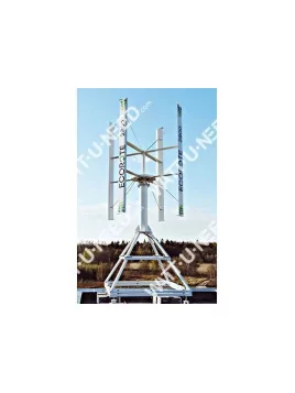 Mástil de viento ecorote con estructura plana de techo con balastos