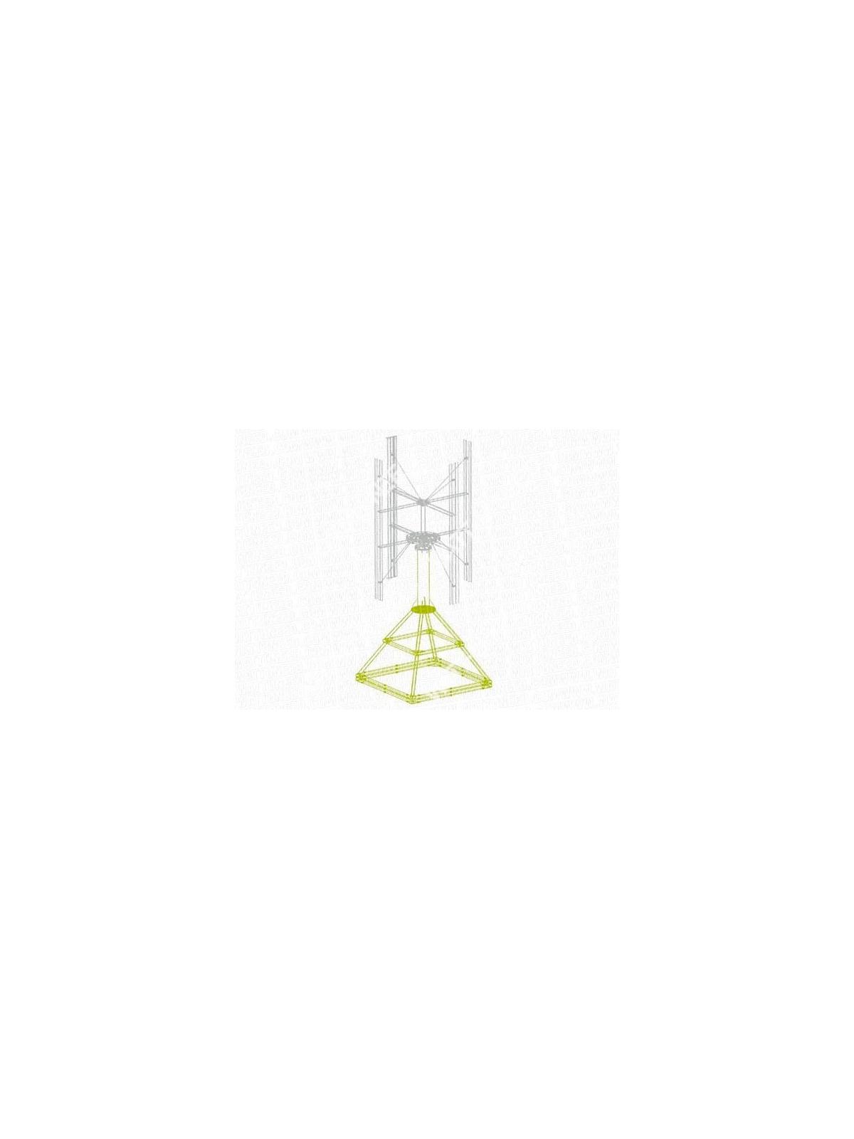 Mât eolienne Ecorote avec structure pour toit plat 