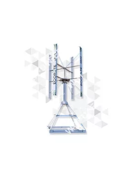 Ecorote wind mast with flat roof structure 