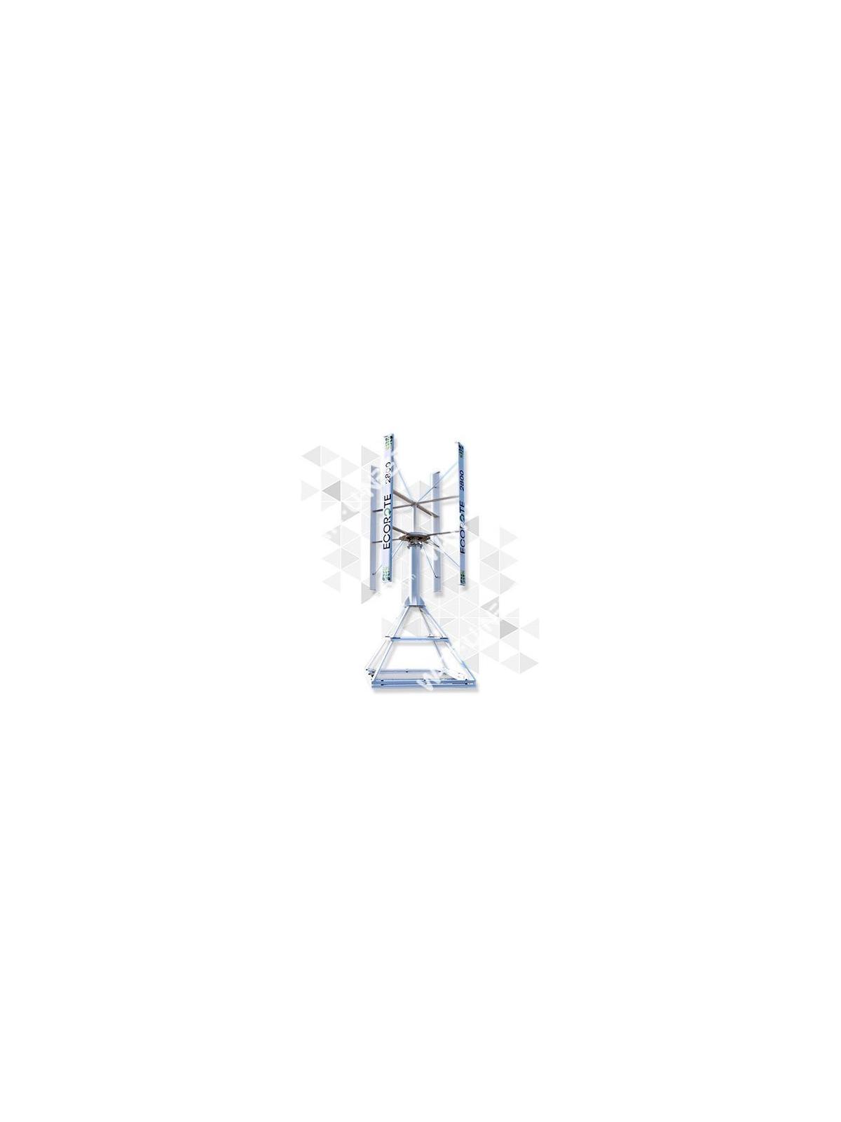 Ecorote wind mast with flat roof structure 