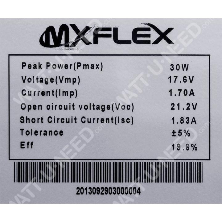 Panneau Solaire 12V MX FLEX Protect 30Wc Back Contact