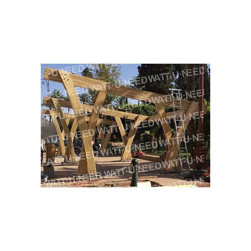 Wooden structure for 4 cars