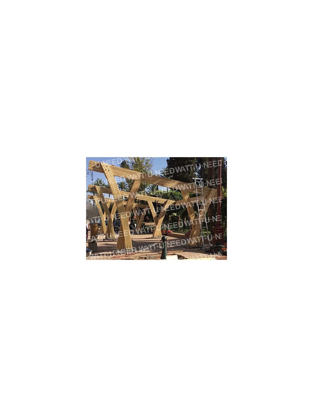 Wooden structure for 4 cars