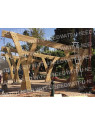 Wooden structure for 4 cars