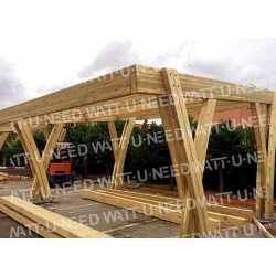 Wooden structure for 4 cars
