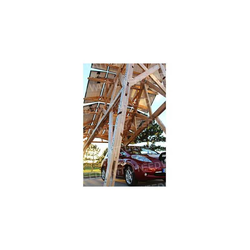 Estructura de madera para 4 autos