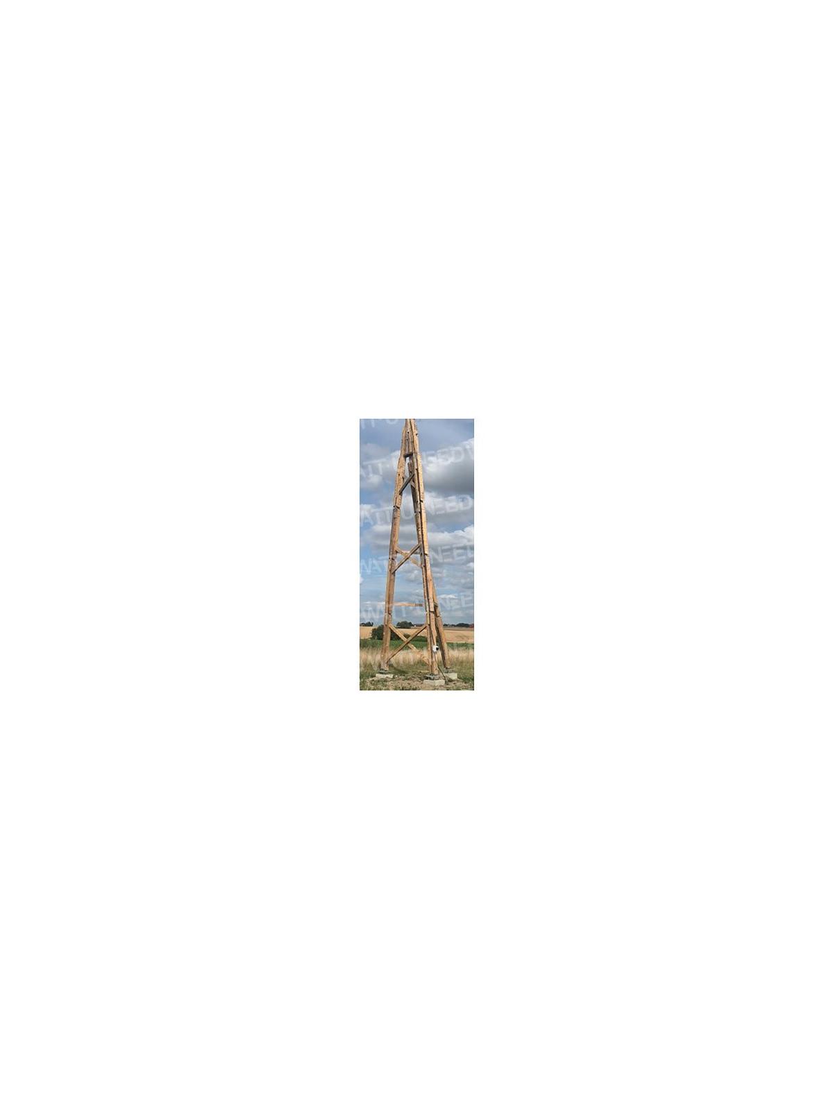 10m de torre de madera para la turbina de viento