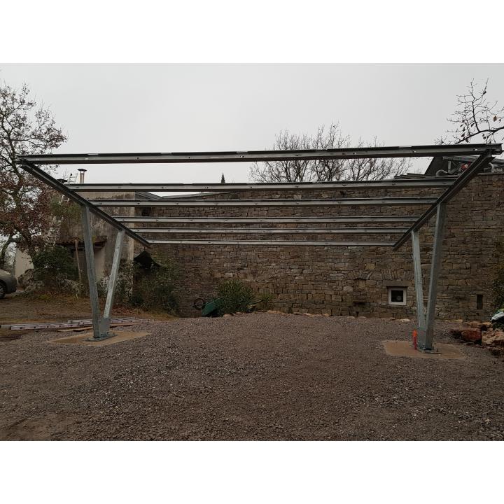 Double photovoltaic carport