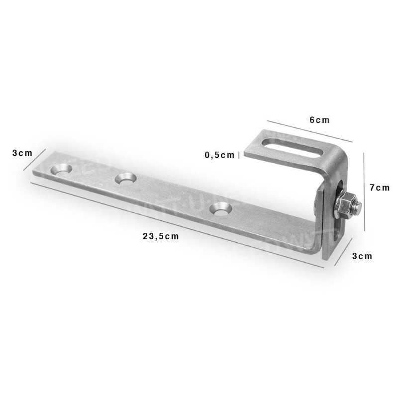 Adjustable fixing hook for slates — vue 2