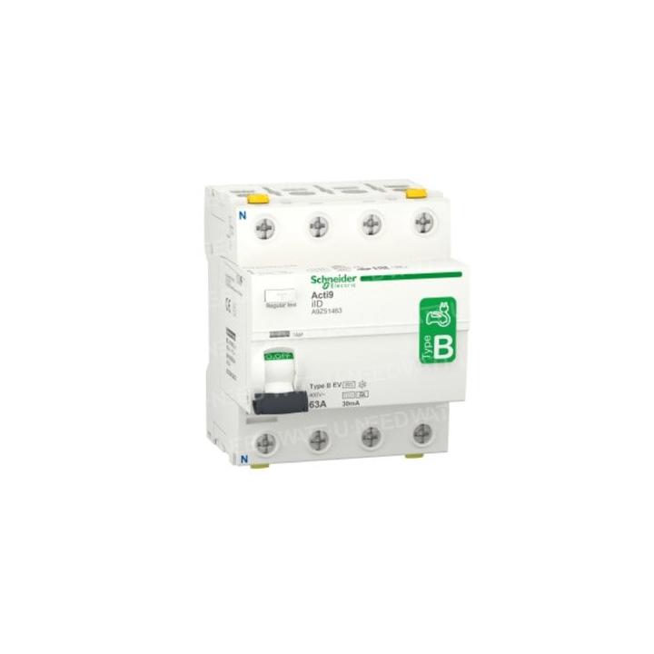 Interrupteur différentiel - 4P - 63A - 30mA - B-EV TYPE 400V