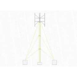 Mât en acier pour eolienne 2800 Ecorote avec supports de câble 