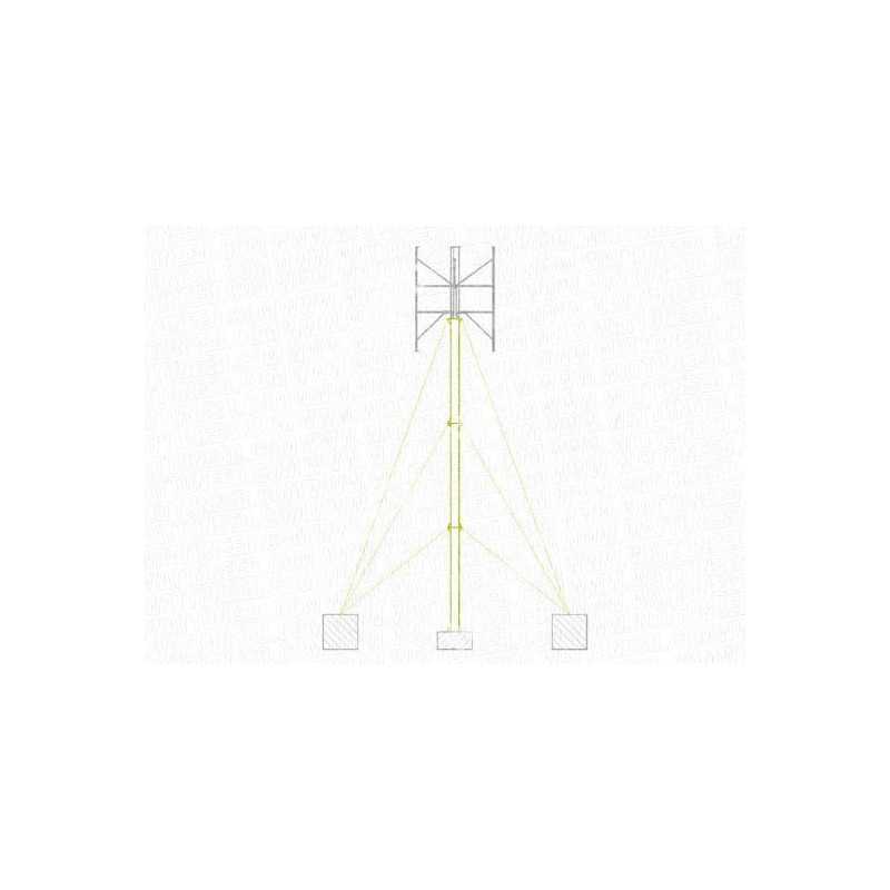Steel mast for 2800 Ecorote wind turbine with cable supports 