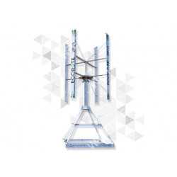 Mât eolienne Ecorote avec structure pour toit plat  avec balaste