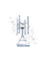 Mât eolienne Ecorote avec structure pour toit plat  avec balaste