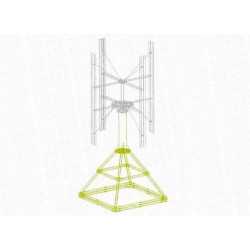 Mât eolienne Ecorote avec structure pour toit plat 