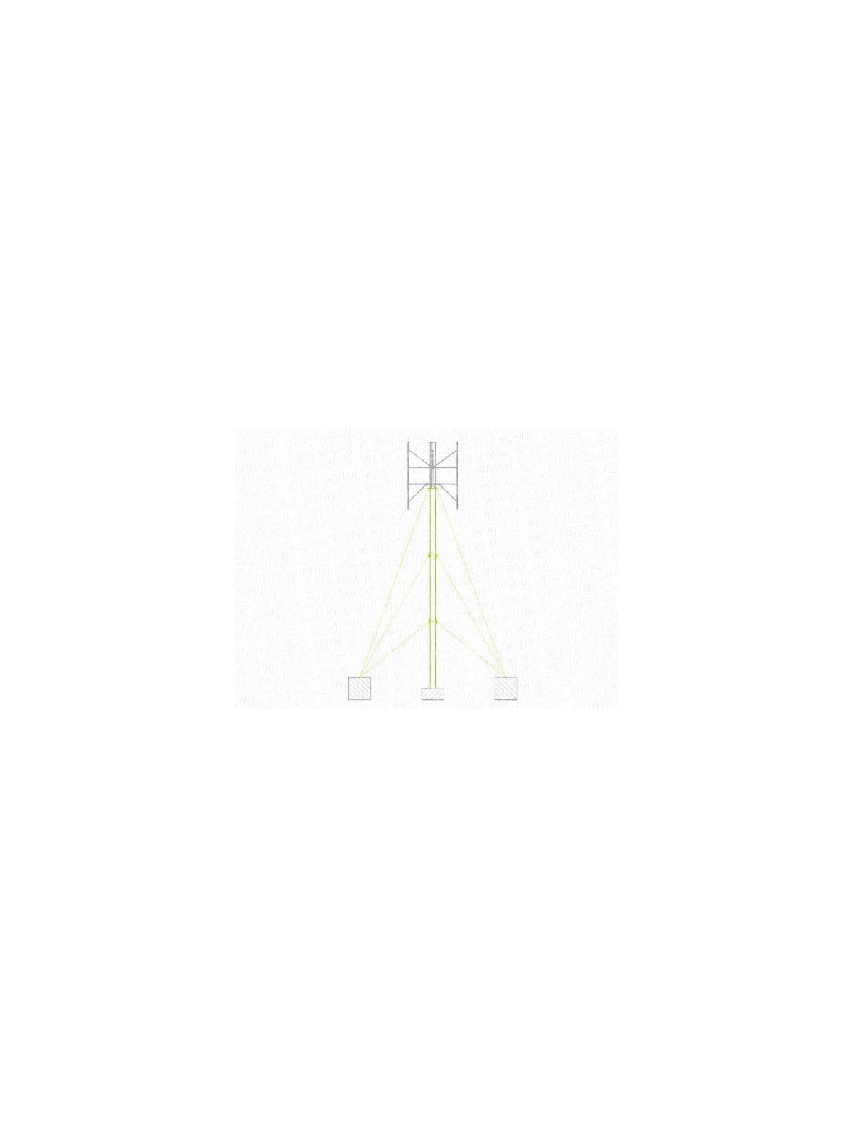 Steel mast for wind turbine 9800W Ecorote with cable supports 