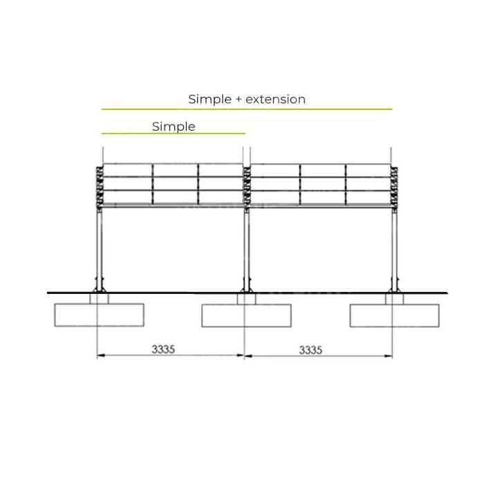 Einfacher Photovoltaik-Carport