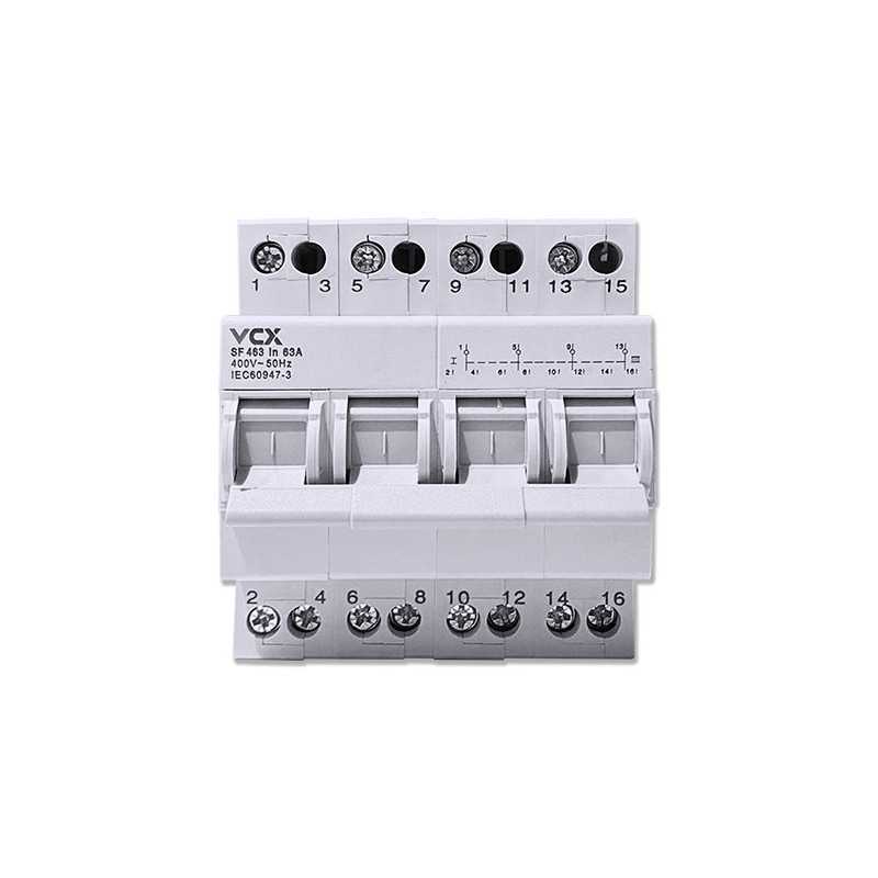 Inverseur modulaire 4 pôles 63A VCX