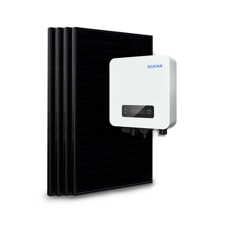 Kit de 4 paneles de autoconsumo/reinyección 1600W Sofar sin almacenamiento