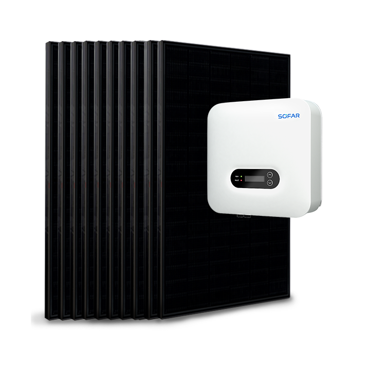 Kit de 6 a 10 paneles, autoconsumo / reinyección 3kVa Sofar sin almacenamiento