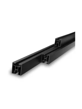 Riel de montaje de aluminio anodizado negro 40x40 para paneles solares