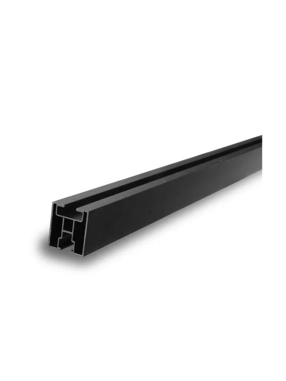 Zwart geanodiseerde aluminium montagerail 40x40 voor zonnepanelen — vue 2