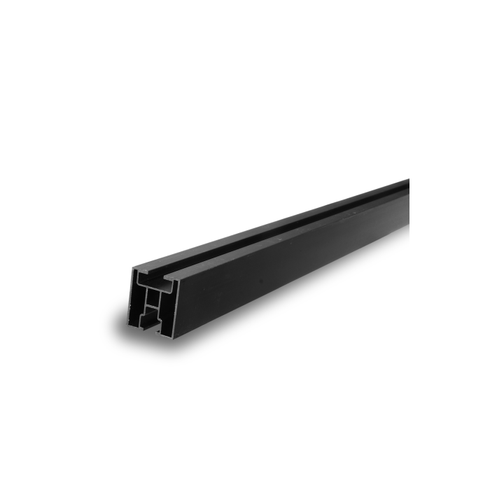 Rail en alu anodisé noir 40x40