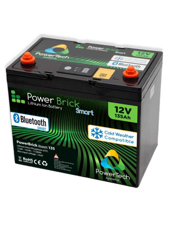 Batterie lithium PowerBrick+ PB+B/H12/135 - 135 Ah 12,8 V LiFePO4 1,73 kWh – IP65