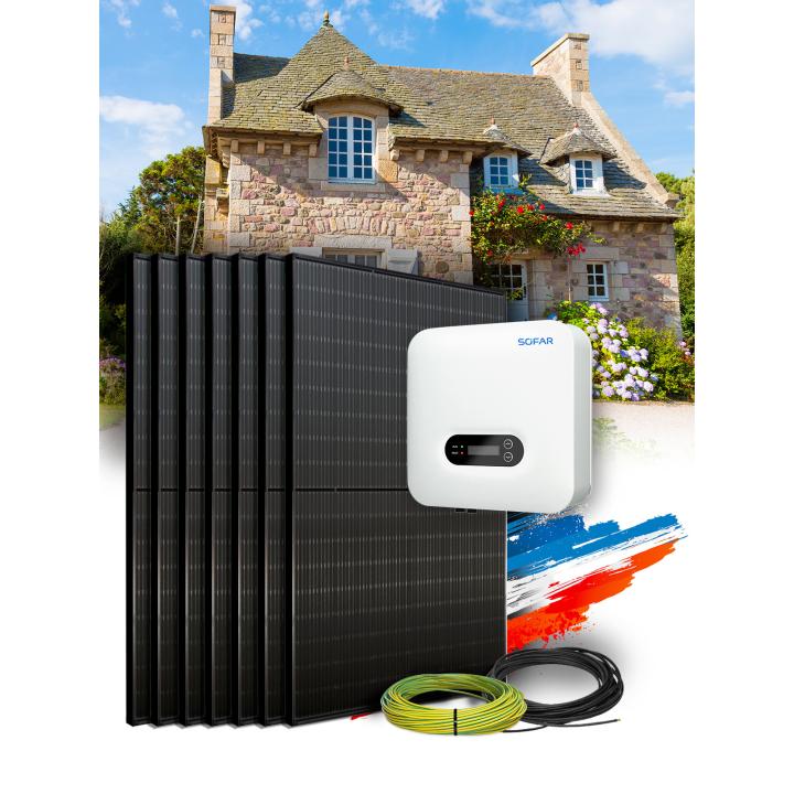 6-panelen 3 kWp zelfverbruikpakket met installatie in Frankrijk