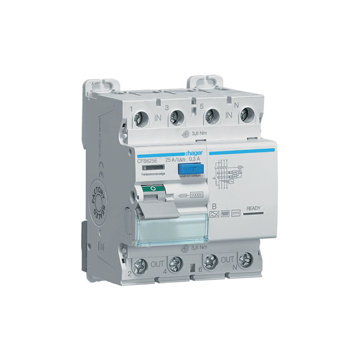HAGER differential switch 3P+N 100A 300ma