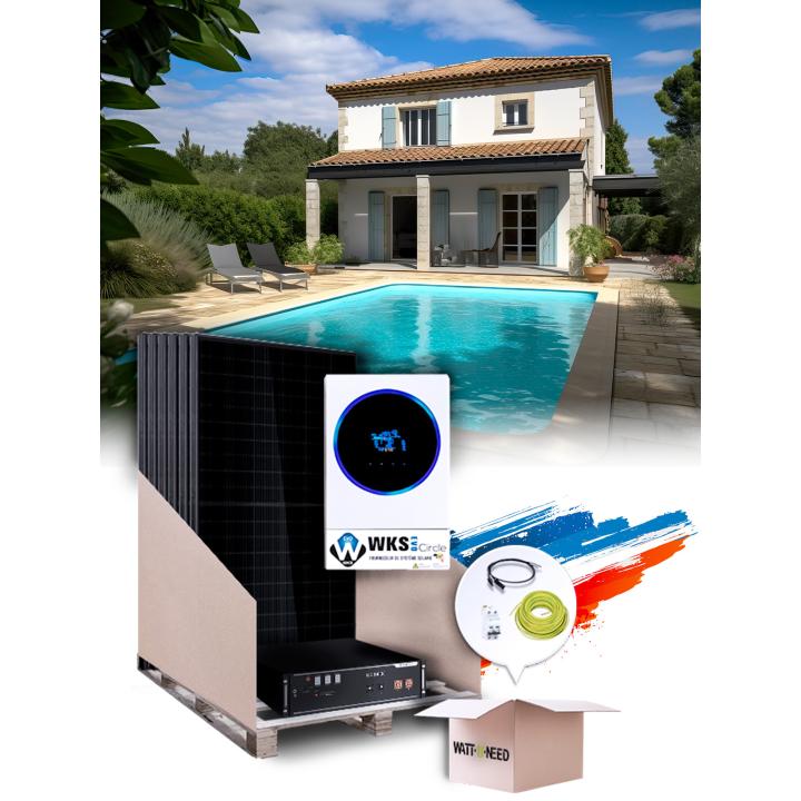 Zonnepaneel Kit Zelfverbruik 4,5 kWp – Mono 6,5 kW – Batterij 4,80 kWh – Geïnstalleerd FR