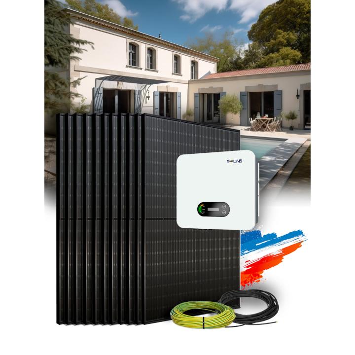 Driefasige zelfverbruikset 20 panelen 6,6 kW met installatie in Frankrijk