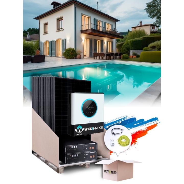 Solar-Kit Eigenverbrauch 8,1 kWp – Mono 10 kW – Batterie 4,80 kWh – Installiert FR