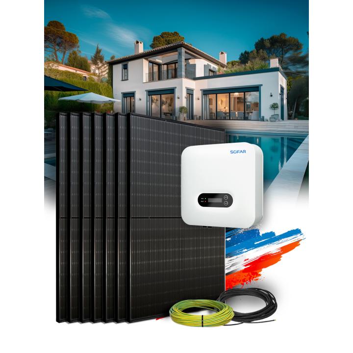 12-paneel 5 kW zelfverbruikpakket met installatie in Frankrijk