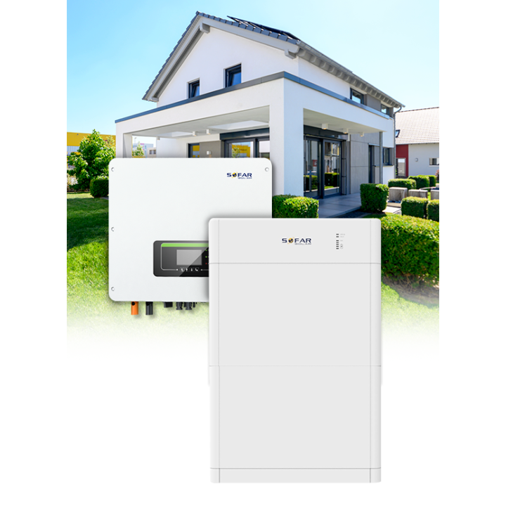 Pack Sofar Solar onduleur triphasé 10 kVA - HYD-KTL-3PH et batterie Haute tension 10kWh