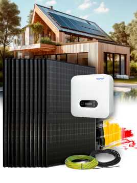 Kit de autoconsumo/reinyección de 16 paneles de 5 kVa sin almacenamiento e instalación en Bélgica