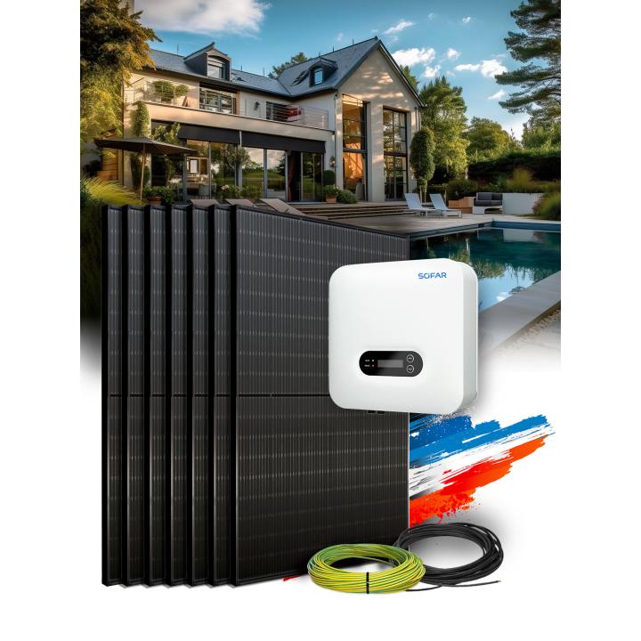 Kit autoconsommation 14 panneaux 6 kW avec installation en France