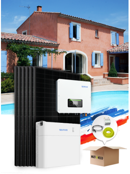 Kit Solaire Autoconsommation 8,1 kWc – Tri 8 kW – Batterie 5,12 kWh – Installé FR