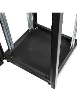 19'' 32U rackkast voor pylontech zwarte deur en gehard glas — vue 3